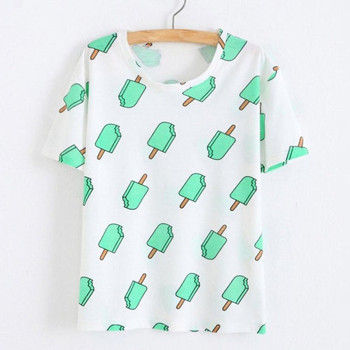 2016 New Summer Blouse Women Printed Short Sleeve Blusas Print Blouses Shirts Female Casual Shirts Women Tops Camisas Femininas