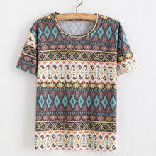 2016 New Summer Blouse Women Printed Short Sleeve Blusas Print Blouses Shirts Female Casual Shirts Women Tops Camisas Femininas