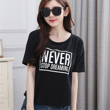 2016 New Summer T Shirt Women Short Sleeve Casual O-Neck Tee Tops Female Print Korean Style T-shirt Plus Size 70643