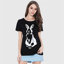 2016 New Summer Women T shirts Print Clothes Carton T-shirt Women Animal Bunny Print t shirt Top Short Sleeve Female tops 71465