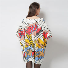 2016 New Sweater Women Plus Size Pullover Medium-long Carton Letter Print Woman O-neck Full Sleeve Loose Sweater 71713