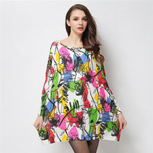 2016 New Sweater Women Plus Size Pullover Medium-long Carton Print Woman O-neck Full Sleeve Loose Sweater 71585