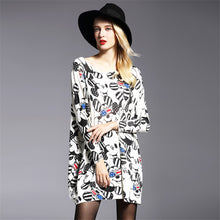 2016 New Sweater Women Plus Size Pullover Medium-long Carton Print Woman O-neck Full Sleeve Loose Sweater 71761