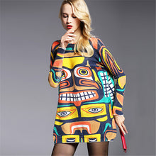 2016 New Sweater Women Plus Size Pullover Medium-long Patchwork Woman O-neck Full Sleeve Loose Sweater 71764