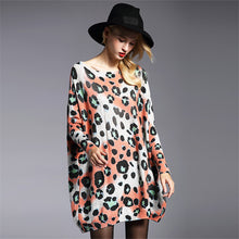 2016 New Sweater Women Plus Size Pullover Medium-long Pot Print Woman O-neck Full Sleeve Loose Sweater 71749