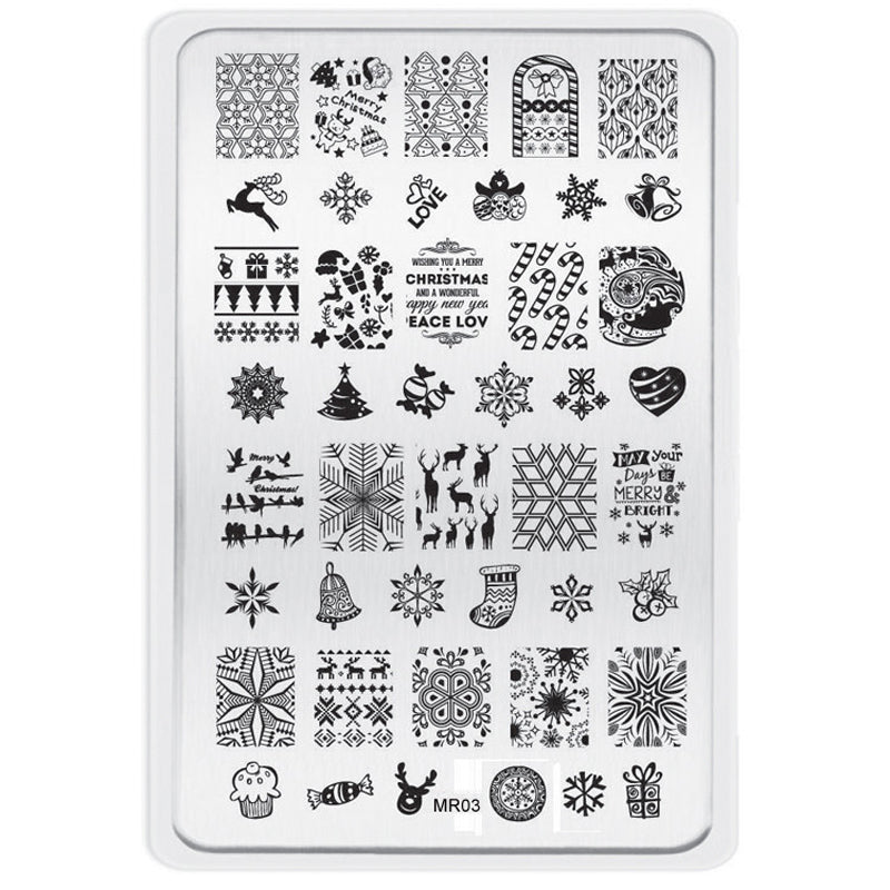 2016 New Top Fashion Quality Guarantee Christmas Pattern DIY Nail Art Image Stamp Stamping Plates Manicure Template Anne