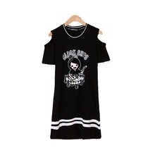 2016 New Vestidos Plus Size Straight Knee-Length Dress Brief Short Sleeve O-neck Off Shoulder Women Letter Print Dresses 71067