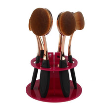 2016 New Women 6 Hole Oval Makeup Brush Holder Drying Rack Organizer Cosmetic Shelf Tool Anne