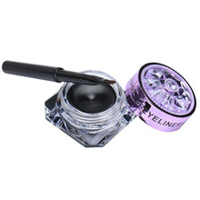 2016 New Women Black Mini Eyeliner Gel Cream With Brush Makeup Cosmetic Black Life Waterproof Eye Liner Waterproof Gel Eyeliner