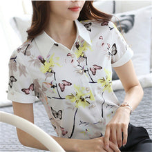 2016 New Women Blouse Turn-down Collar Full Sleeve Tee Shirt Casual Button Blouses Fashion Floral Print Plus Size Blusas 71264