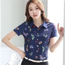 2016 New Women Blouse Turn-down Collar Full Sleeve Tee Shirt Casual Button Blouses Fashion Floral Print Plus Size Blusas 71264