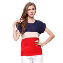 2016 New Women Clothes Plus Szie S-3XL Chiffon Summer Tops Slim Striped Short Sleeve Casual Womens Blouses Ladies Blusas Mujer Y