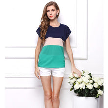 2016 New Women Clothes Plus Szie S-3XL Chiffon Summer Tops Slim Striped Short Sleeve Casual Womens Blouses Ladies Blusas Mujer Y