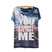 2016 New Women Letter Print T Shirts Loose Short Sleeve T-shirt Women 3D Plus Size tshirt Casual Tops 70999