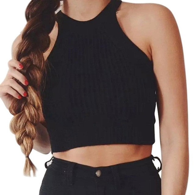 2016 New Women Summer Style Vest Top Sleeveless Solid 3Color Casual One Size Tank Tops Cropped Feminino