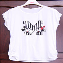 2016 New Women T shirts Animal Mouse Print T-shirt Woman O-neck Mice Top Short Sleeve Female Plus Size Carton t shirt 71488