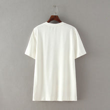 2016 New Women T shirts Animal Mouse Print T-shirt Woman O-neck Mice Top Short Sleeve Female Plus Size Carton Long t shirt 71485