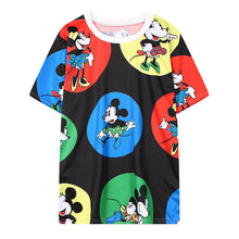 2016 New Women T shirts Animal Mouse Print T-shirt Woman O-neck Top Short Sleeve Female Plus Size Carton t shirt 71501