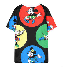 2016 New Women T shirts Animal Mouse Print T-shirt Woman O-neck Top Short Sleeve Female Plus Size Carton t shirt 71501