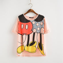 2016 New Women T shirts Animal Print T-shirt Woman O-neck Top Short Sleeve Female Plus Size Carton Shoes Print t shirt 71492