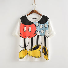 2016 New Women T shirts Animal Print T-shirt Woman O-neck Top Short Sleeve Female Plus Size Carton Shoes Print t shirt 71492