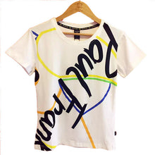 2016 New Women T shirts clothing Letter Mouth Print t-shirt Women Top Short Sleeve Female Plus Size tops 71095