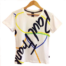 2016 New Women T shirts clothing Letter Mouth Print t-shirt Women Top Short Sleeve Female Plus Size tops 71095