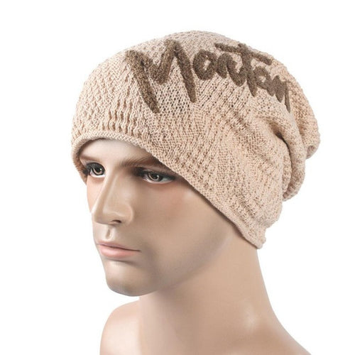 2016 New fashion winter beanie men knitted wool Warm velvet hat cap Male Thicker mens hats beanies hats for men bonnet 7 colors