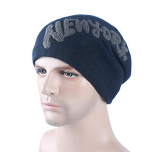 2016 New fashion winter beanie men knitted wool Warm velvet hat cap Male Thicker mens hats beanies hats for men bonnet 7 colors