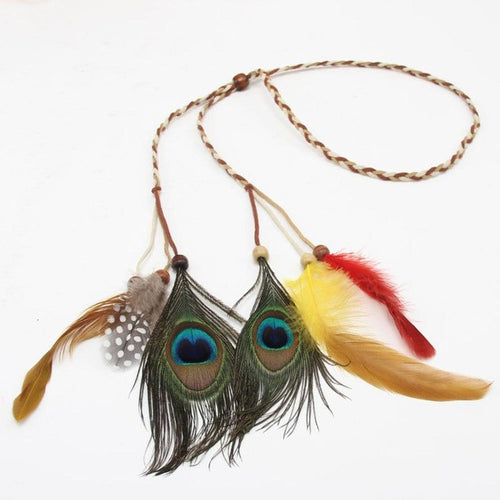 2016 New hair accessories Bohemia Peacock Feather hair accessories for women 2 Color girls hair accessories bandeau cheveux
