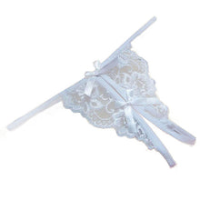 2016 New women G String Open fork Transparency tanga bowknot Women Underwear Featured Strappy Sexy Panties