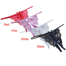 2016 New women G String Open fork Transparency tanga bowknot Women Underwear Featured Strappy Sexy Panties