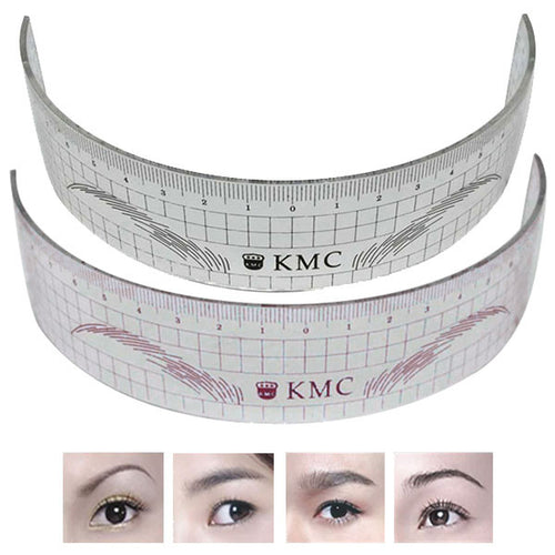 2016 Permanent Makeup Stencils Plastic Eyebrow Ruler Tattoo Radian Ruler Shaping Tool for Beginner