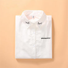 2016 Plus Size Print Casual Blouses Long Sleeve Cotton Blusas Embroidery Fashion Turn-down Collar Femininas Tops 70263