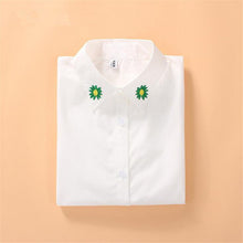 2016 Plus Size Print Casual Blouses Long Sleeve Cotton Blusas Embroidery Fashion Turn-down Collar Femininas Tops 70263