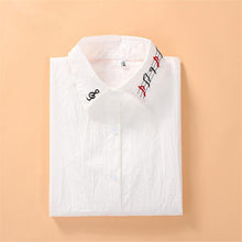 2016 Plus Size Print Casual Blouses Long Sleeve Cotton Blusas Embroidery Fashion Turn-down Collar Femininas Tops 70263