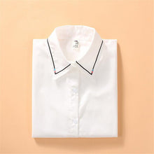 2016 Plus Size Print Casual Blouses Long Sleeve Cotton Blusas Embroidery Fashion Turn-down Collar Femininas Tops 70263