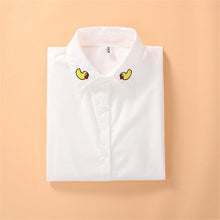 2016 Plus Size Print Casual Blouses Long Sleeve Cotton Blusas Embroidery Fashion Turn-down Collar Femininas Tops 70263