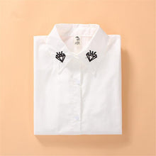 2016 Plus Size Print Casual Blouses Long Sleeve Cotton Blusas Embroidery Fashion Turn-down Collar Femininas Tops 70263