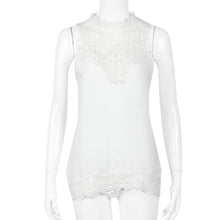 2016 Plus Size S-4XL Women Chiffon Lace Sleeveless Tops Women Shirts O Neck Summer Casual Loose Women Clothes Vetement Femme