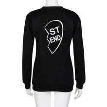 2016 Popular Selling Women BE FRI ST END Letter Print T-shirt For Girls Spring Autumn Long Sleeve Hooded Best Friend Tees Tops