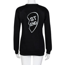 2016 Popular Selling Women BE FRI ST END Letter Print T-shirt For Girls Spring Autumn Long Sleeve Hooded Best Friend Tees Tops