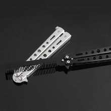 2016 Pro Salon Stainless Steel Folding Practice Training Butterfly Balisong Style Comb Tool