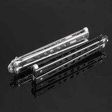2016 Pro Salon Stainless Steel Folding Practice Training Butterfly Balisong Style Comb Tool