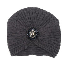 2016 Retro Crystal Womens Winter Knitting Warm Crochet Hats Winter Hats For Women Female Headdress Caps Beanies Bonnet