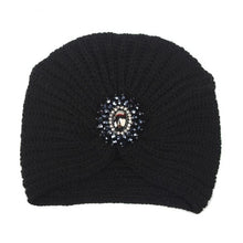 2016 Retro Crystal Womens Winter Knitting Warm Crochet Hats Winter Hats For Women Female Headdress Caps Beanies Bonnet