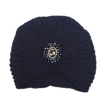 2016 Retro Crystal Womens Winter Knitting Warm Crochet Hats Winter Hats For Women Female Headdress Caps Beanies Bonnet