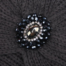 2016 Retro Crystal Womens Winter Knitting Warm Crochet Hats Winter Hats For Women Female Headdress Caps Beanies Bonnet