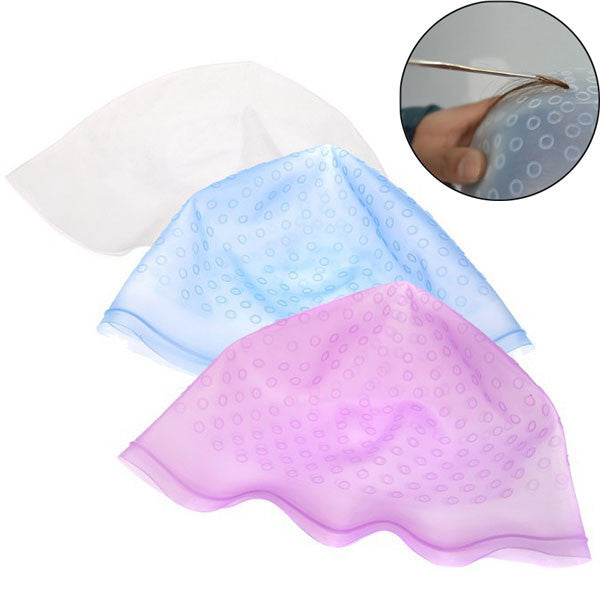 2016 Reusable Silicone Salon Hair Coloring Highlighting Dye Cap With Frosting Tipping Hair Color Styling Tools