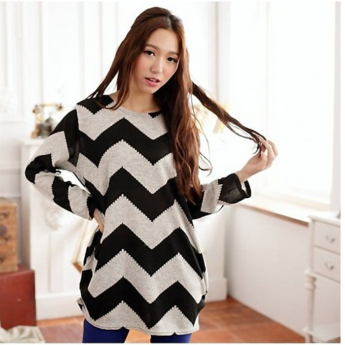 2016 Rushed Hot Sale Women Blouses Trustworthy 2014new Women Loose Casual Stripe Long Sleeve Shirt Tops Lady O-neck Blouse Cami